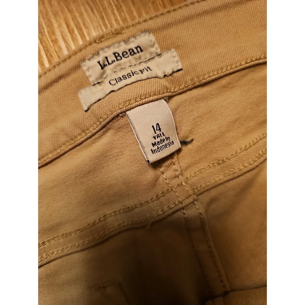 LLBean Tan Stretch Jeans Size 14 Tall